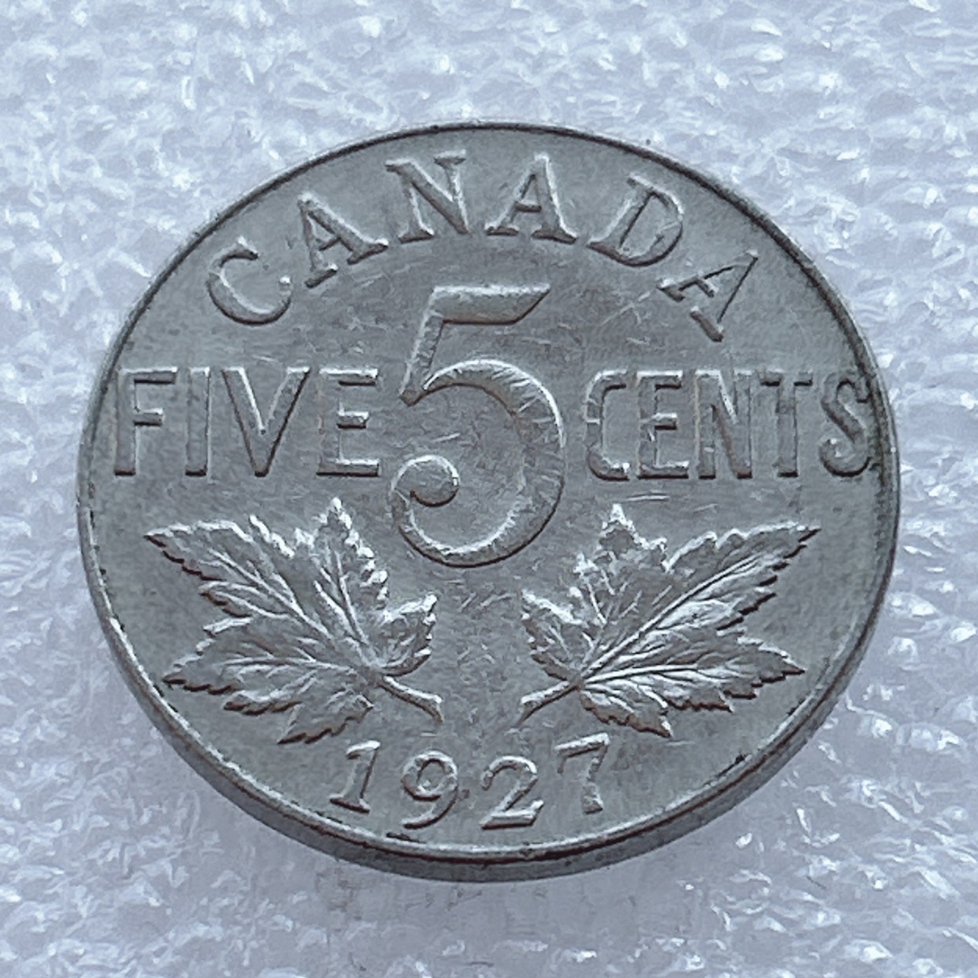 海外回流1元起拍小铺 各国钱币散币场 第2期 加拿大1927年5分 乔治五世