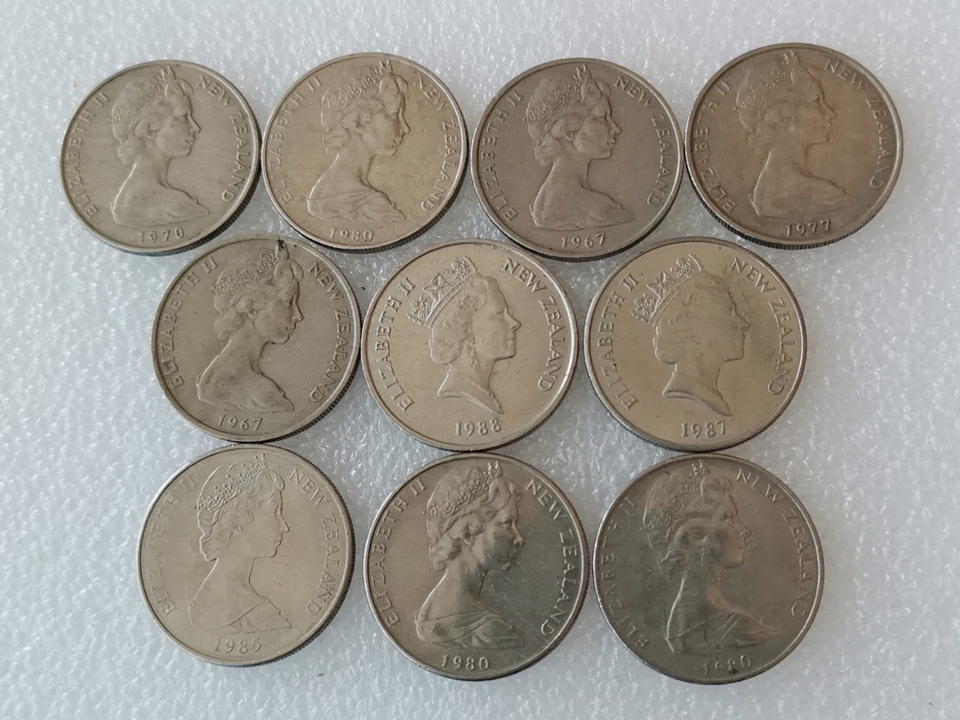 全场一元起拍 世界钱币散币、银币专场 第49期 新西兰10分 毛利人面具 10枚