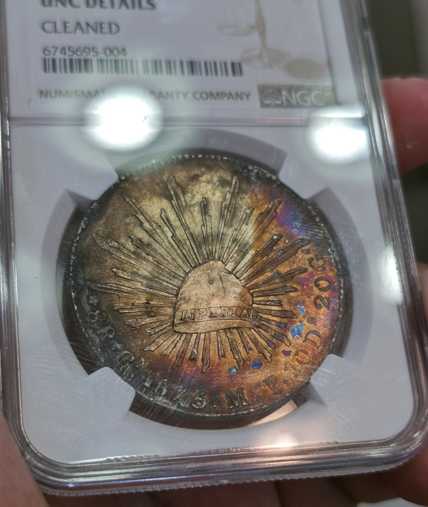 博洋堂世界钱币拍卖第057期（全场包邮） NGC UNCD 墨西哥1875年CN MP版鹰洋