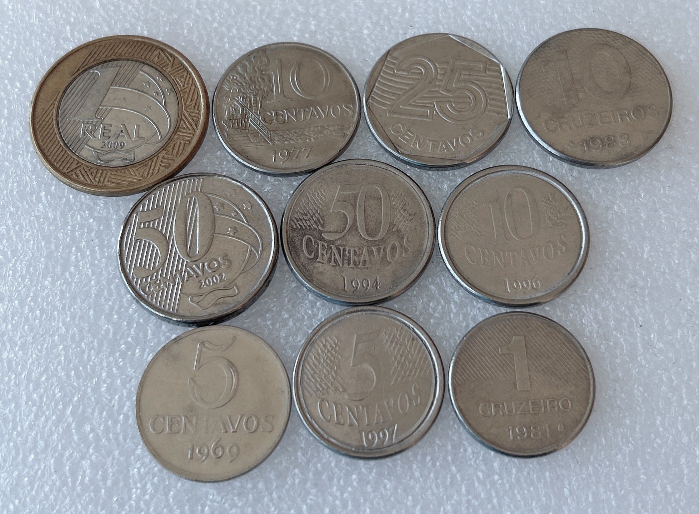 全场一元起拍 世界钱币散币、银币专场 第49期 巴西硬币 10枚 无重复