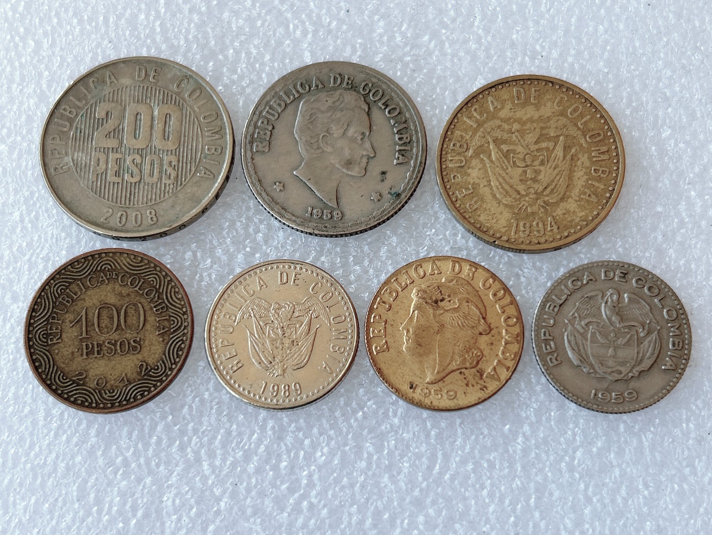 全场一元起拍 世界钱币散币、银币专场 第49期 哥伦比亚硬币 7枚