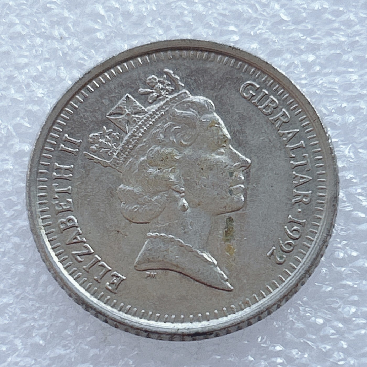 海外回流1元起拍小铺 各国钱币散币场 第2期 英属直布罗陀1992年10便士  中年女王时期