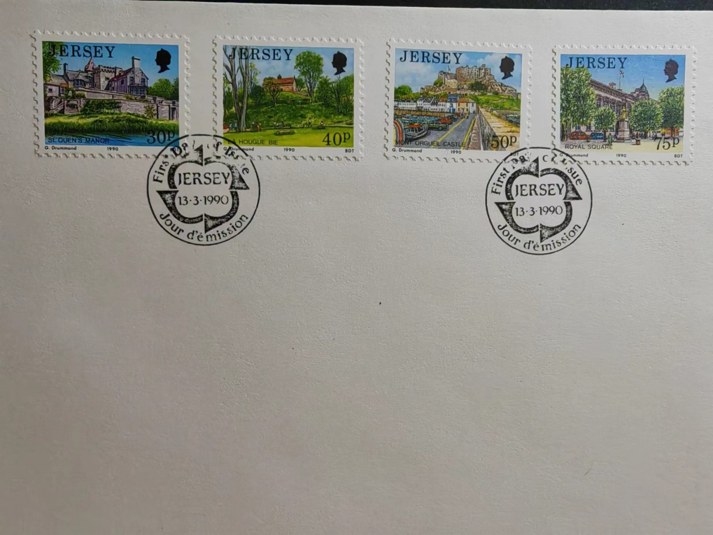 精选多國郵票品🔥⚡️🌞（拍卖场）专场 第③⑨场 泽西岛1990 岛上风光 