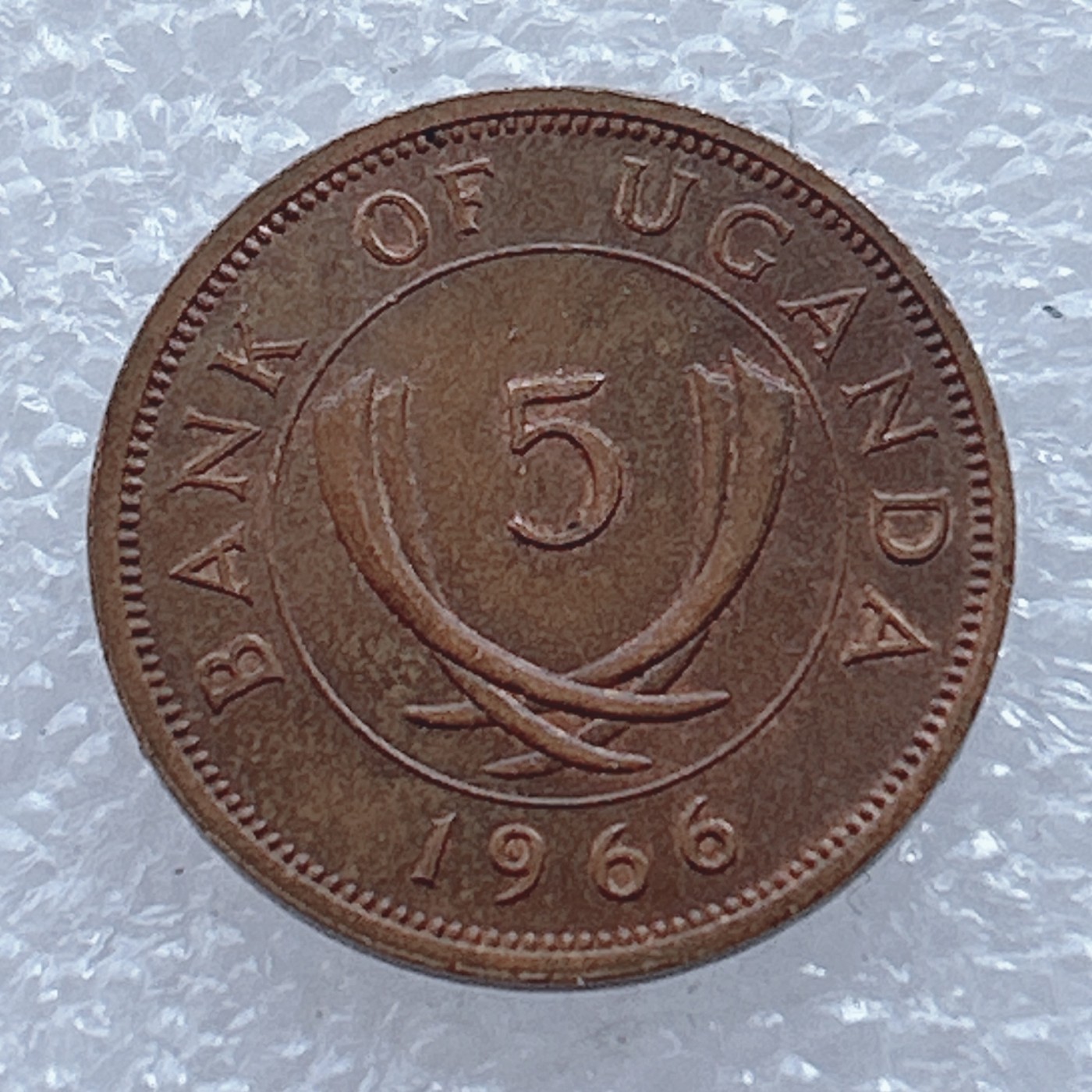 海外回流1元起拍小铺 各国钱币散币场 第2期 乌干达1966年5分铜币