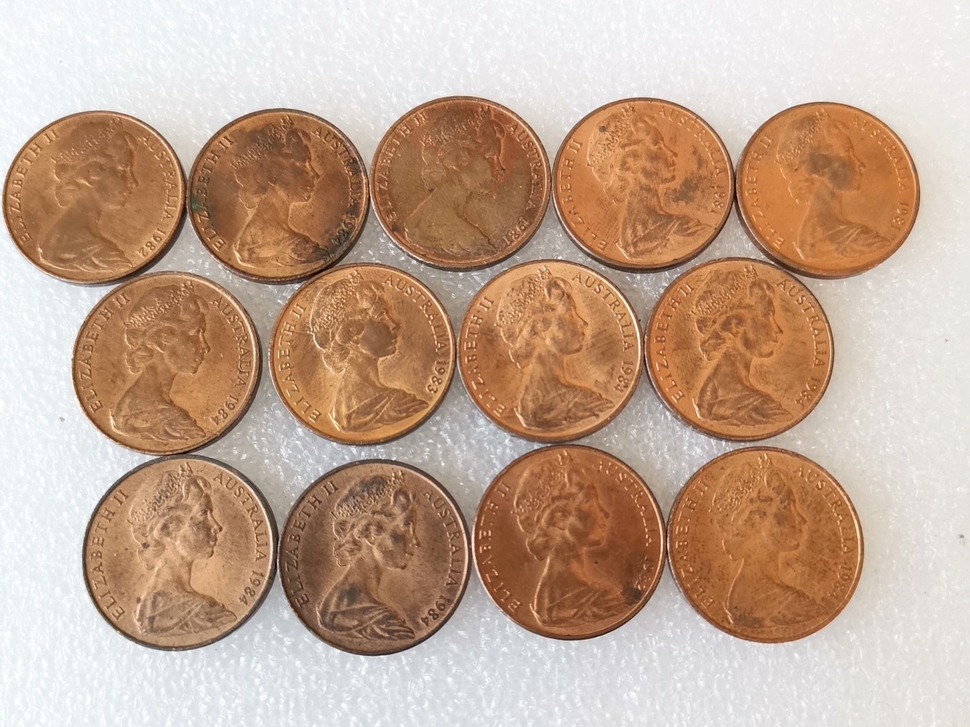 全场一元起拍 世界钱币散币、银币专场 第49期 澳大利亚2分 伞蜥蜴斗篷蜥 13枚