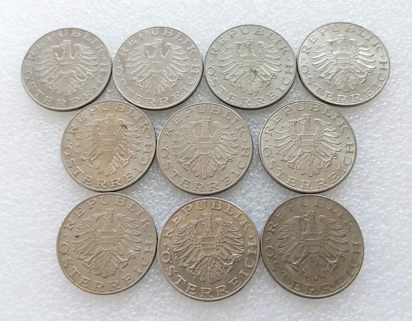 全场一元起拍 世界钱币散币、银币专场 第49期 奥地利10先令硬币瓦豪女士 10枚