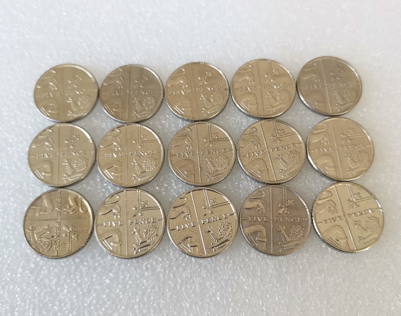 全场一元起拍 世界钱币散币、银币专场 第49期 英国5便士 15枚