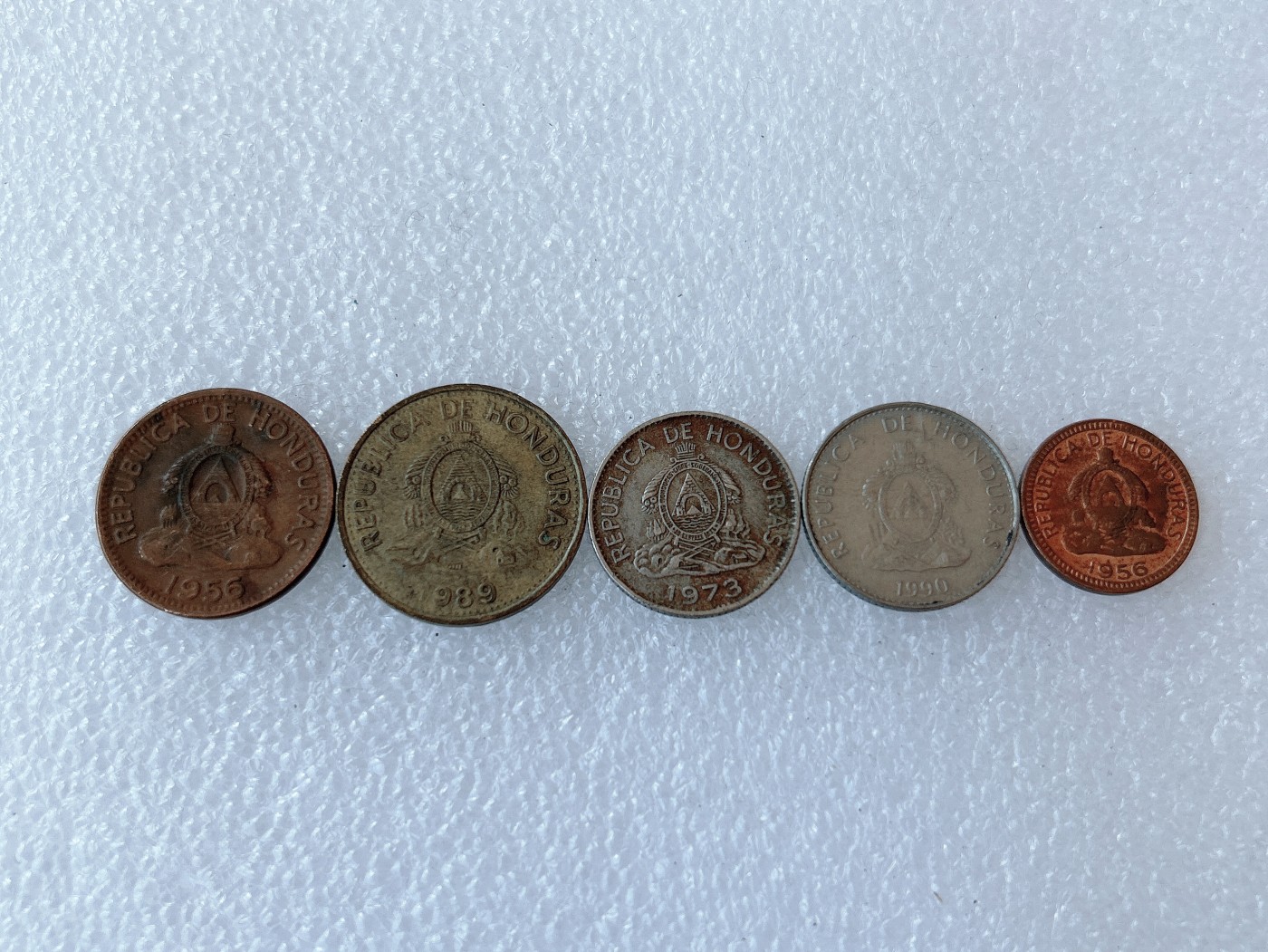 全场一元起拍 世界钱币散币、银币专场 第49期 洪都拉斯硬币 5枚