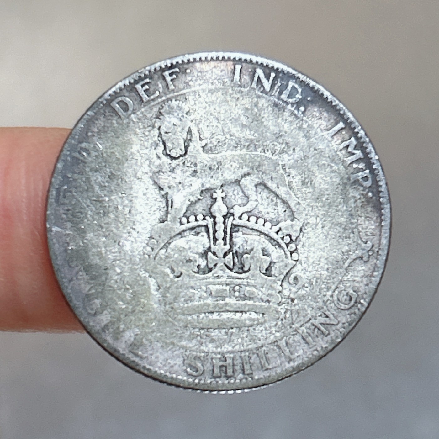 全场一元起拍 世界钱币散币、银币专场 第49期 英国1927年乔治五世1先令狮子小银币 5.4g