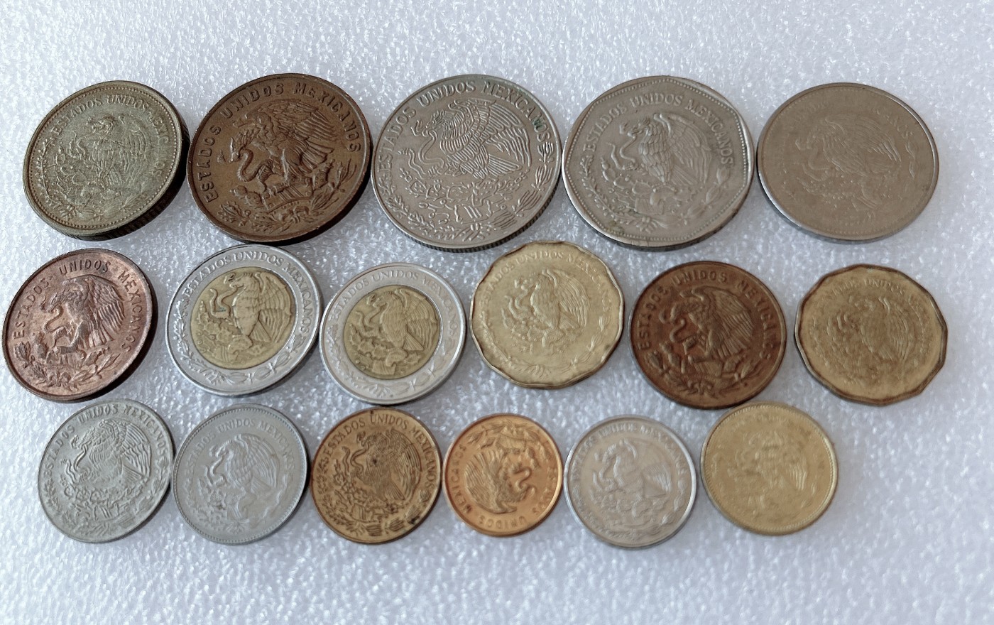 全场一元起拍 世界钱币散币、银币专场 第49期 墨西哥硬币 17枚 无重复