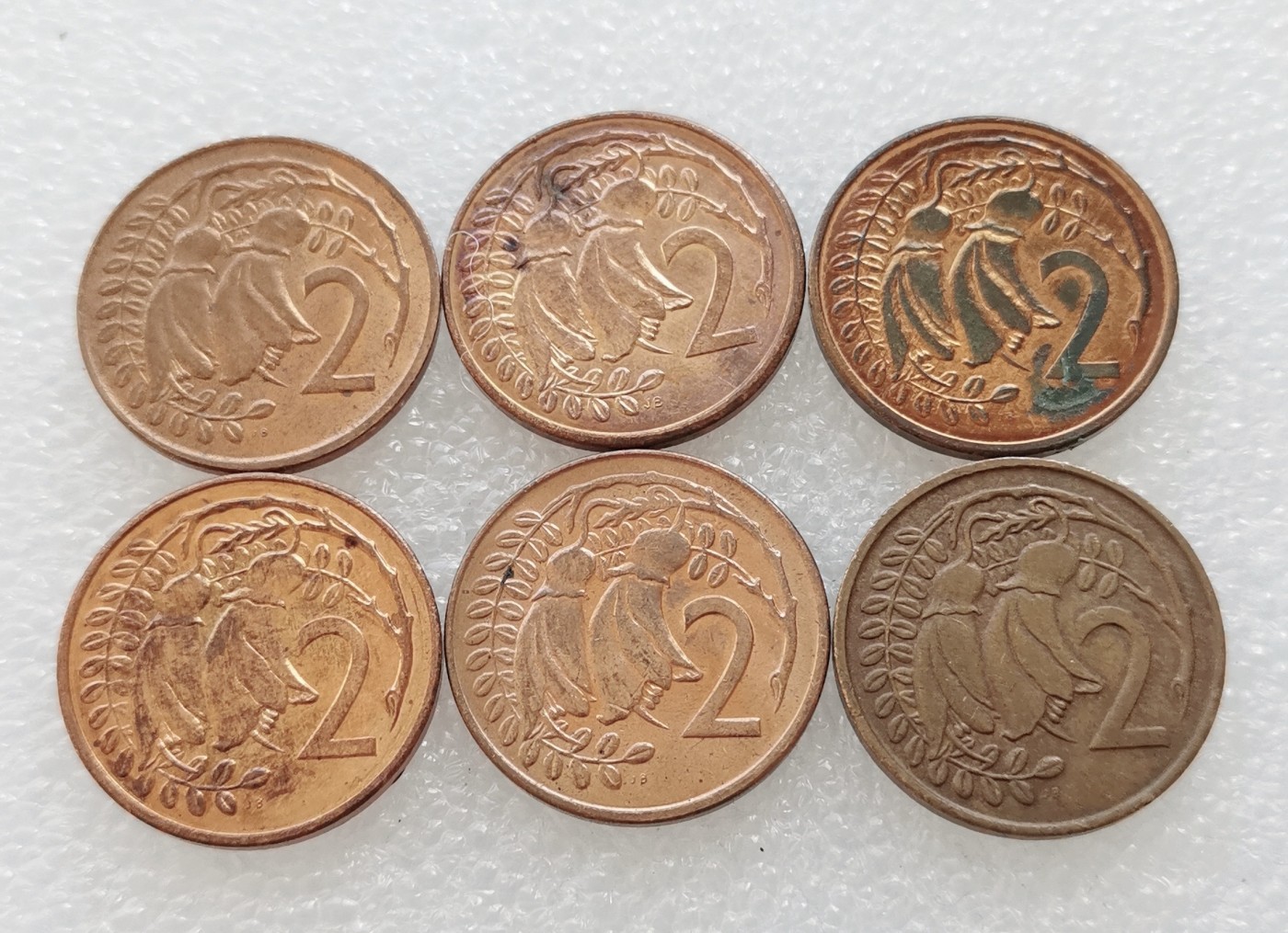 全场一元起拍 世界钱币散币、银币专场 第49期 新西兰2分 6枚