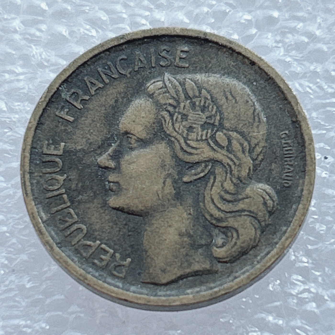 海外回流1元起拍小铺 各国钱币散币场 第2期 1951年法国10法郎铜币 高卢雄鸡