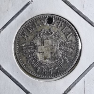 沼泽如烟--第207场 - 瑞士1877年5生丁银币