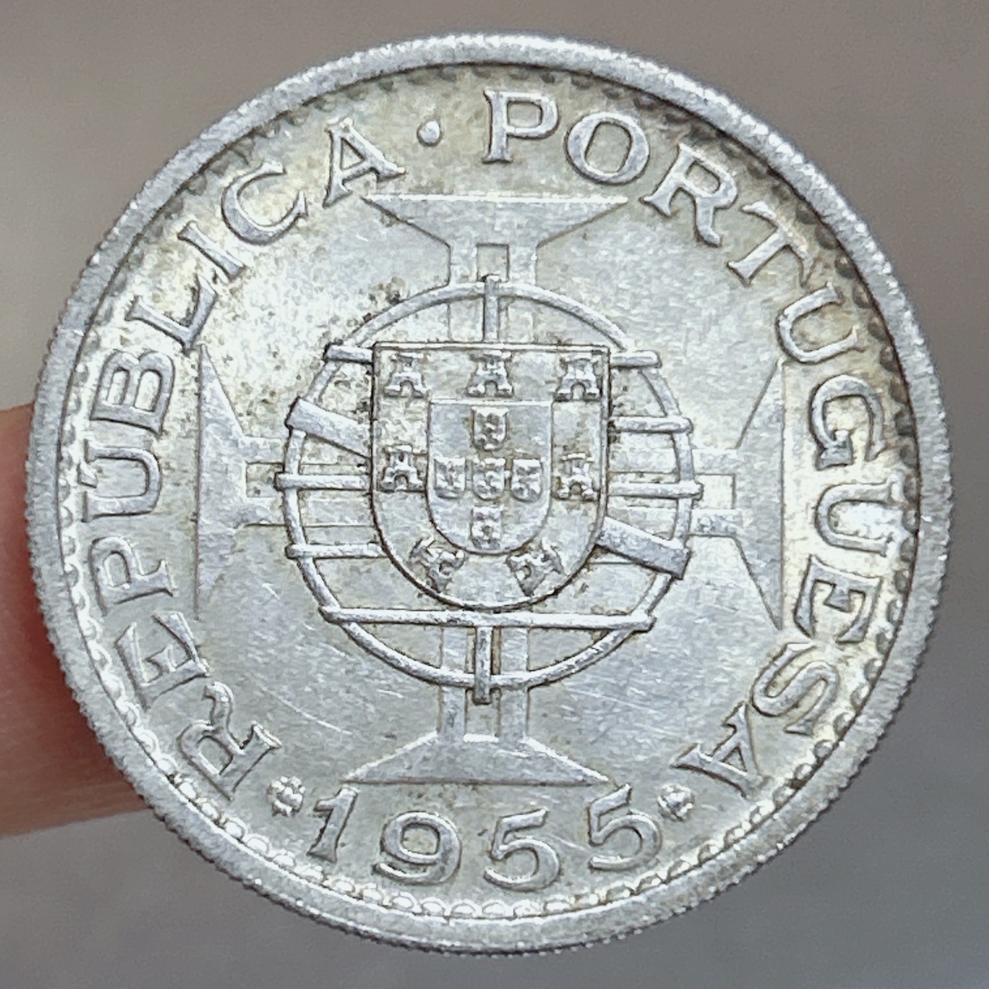 全场一元起拍 世界钱币散币、银币专场 第49期 1955年葡属莫桑比克20埃斯库多银币 重10g