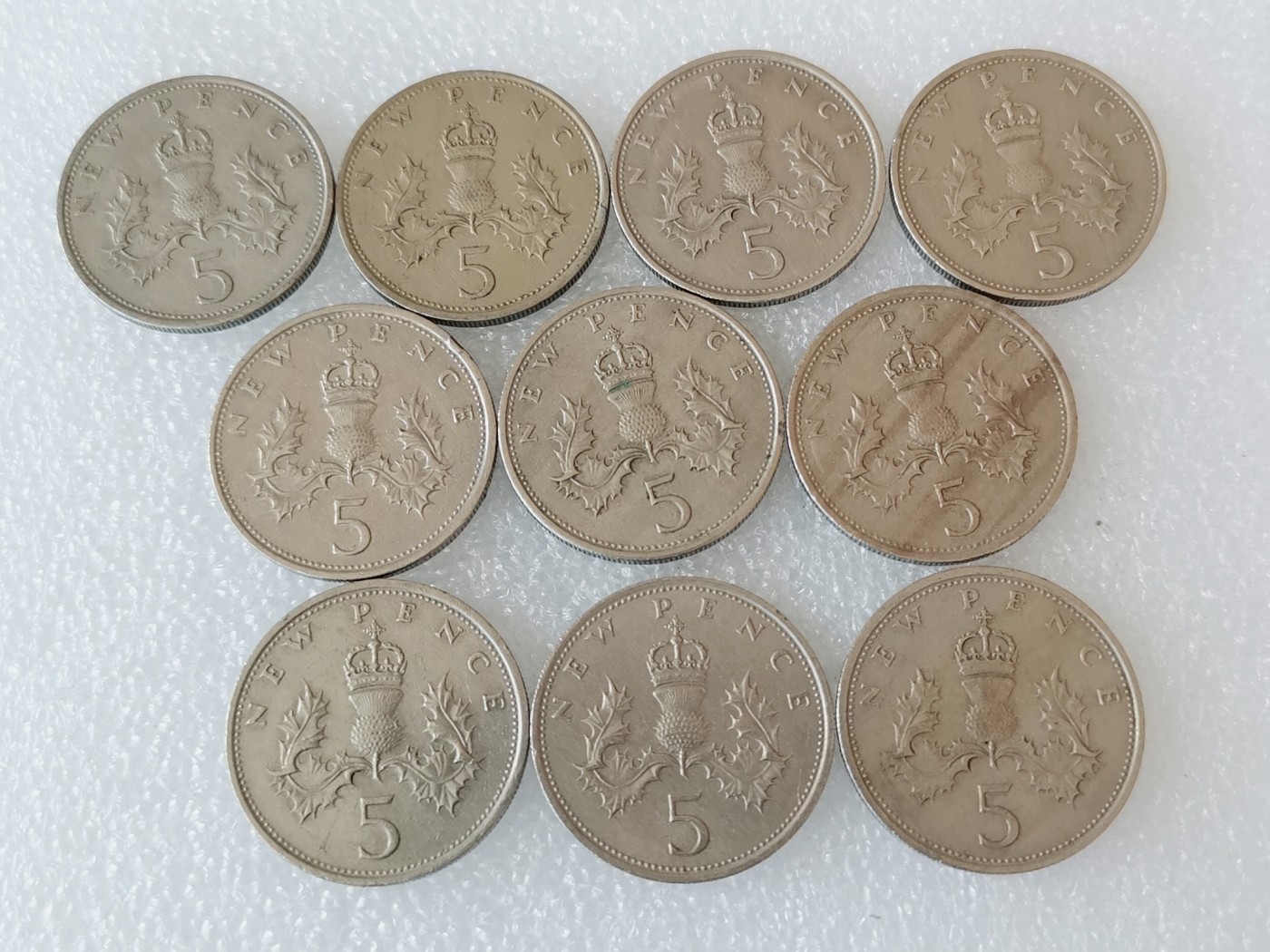 全场一元起拍 世界钱币散币、银币专场 第49期 英国5便士硬币 10枚