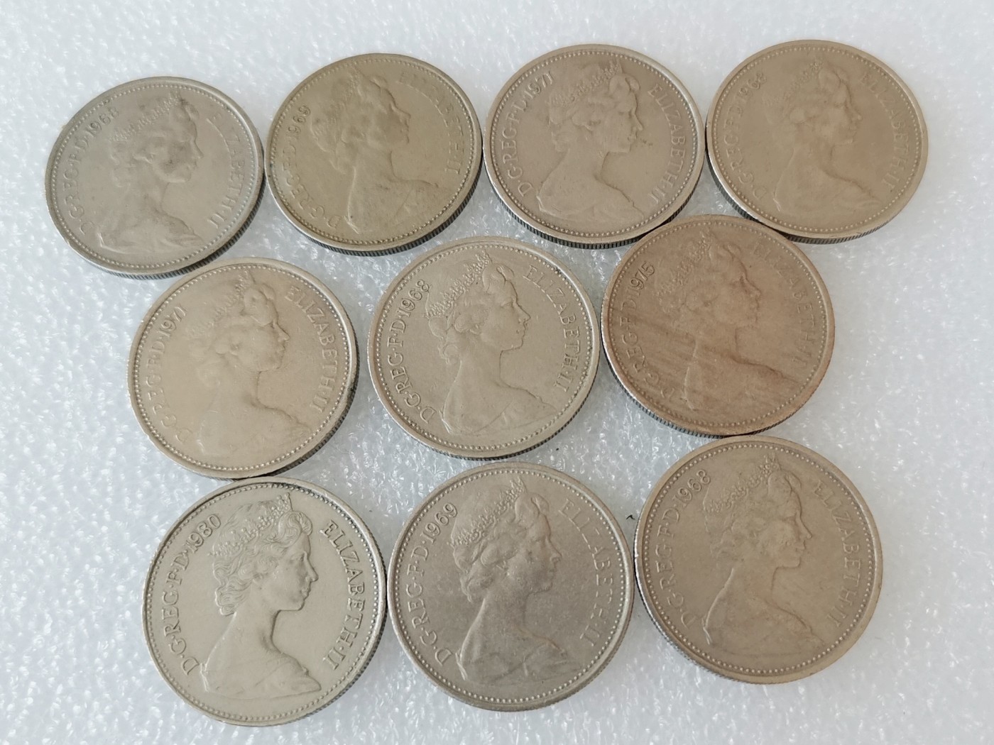 全场一元起拍 世界钱币散币、银币专场 第49期 英国5便士硬币 10枚