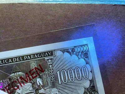 【Blue Auction】✨世界纸币精拍第409期【精】 【一组5张同号样钞】巴拉圭 100-10000瓜拉尼 UNC/UNC-