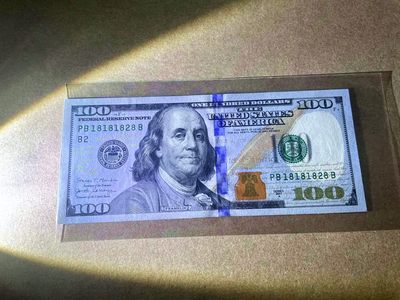 【Blue Auction】✨世界纸币精拍第409期【精】 【18181828靓号】美国 2017年100美金 全新UNC