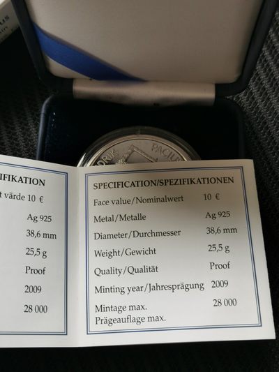 道一币馆币章第二十六场  - 原盒证 欧洲之星 芬兰2009年作曲家弗雷德里克·帕西乌斯逝世200周年10欧元精制银币