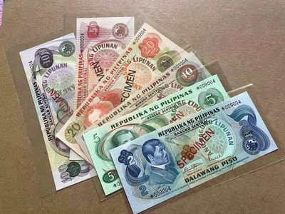 【Blue Auction】✨世界纸币精拍第409期【精】 【一组6张同号样钞】菲律宾 2-100比索 UNC/UNC- 