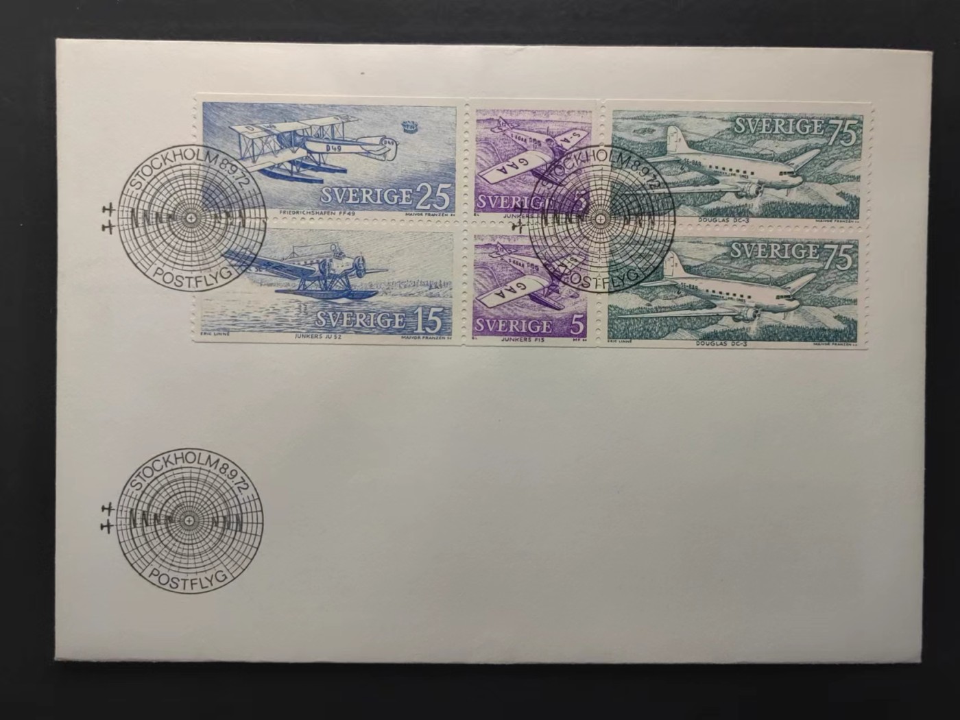 精选多國郵票品🔥⚡️🌞（拍卖场）专场 第④0️⃣场 瑞典1972年 飞机发展史