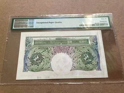 【Blue Auction】✨世界纸币精拍第409期【精】 英国 A序列 1955-60年1镑 PMG66EPQ 