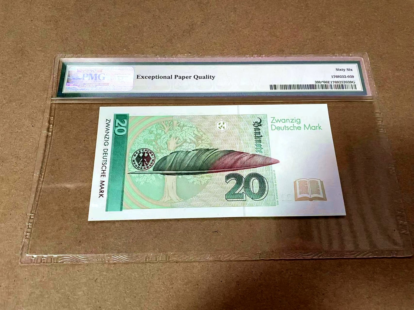 【Blue Auction】✨世界纸币精拍第409期【精】 【补号】德国 1993年20马克 PMG 66EPQ 