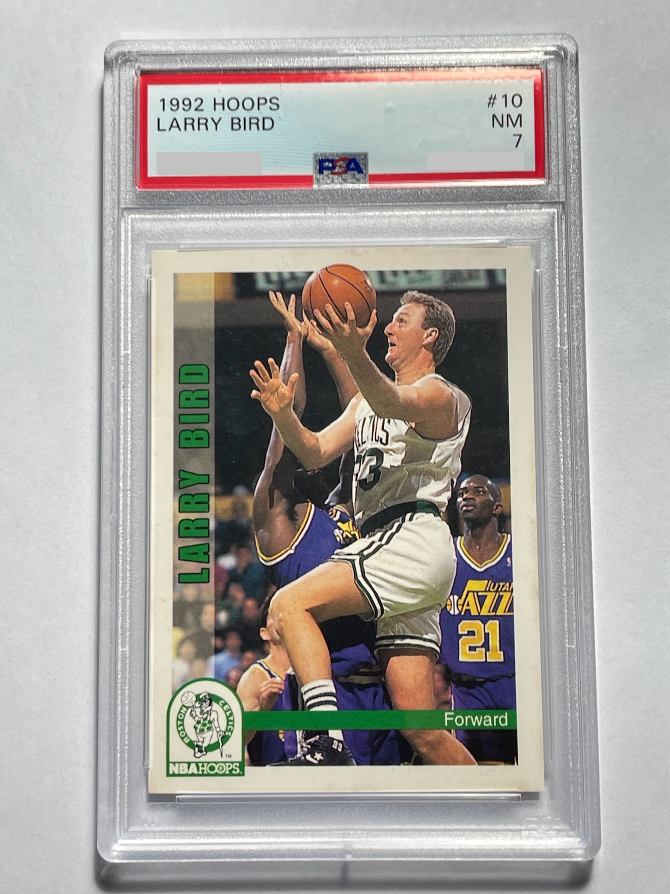 【德藏】卡牌拍卖第10期 ~喜迎2024年·荟萃场~【无每件最低收费！！！】 NBA 1992 HOPPS 拉里.伯德  特卡 PSA 7