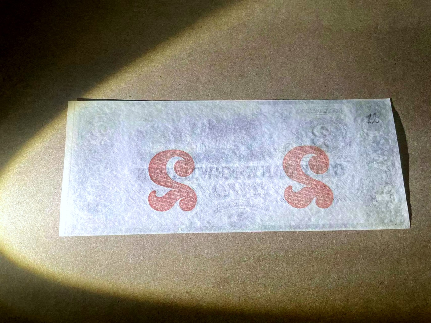 【Blue Auction】✨世界纸币精拍第409期【精】 美国 康涅狄格州 1865年2美金 带号码 大场景设计精美 全新UNC