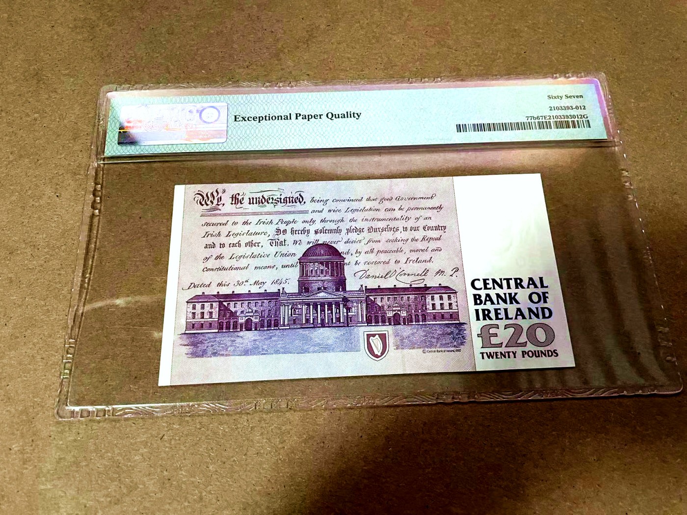 【Blue Auction】✨世界纸币精拍第409期【精】 爱尔兰 1995-99年20镑 PMG67EPQ 高分