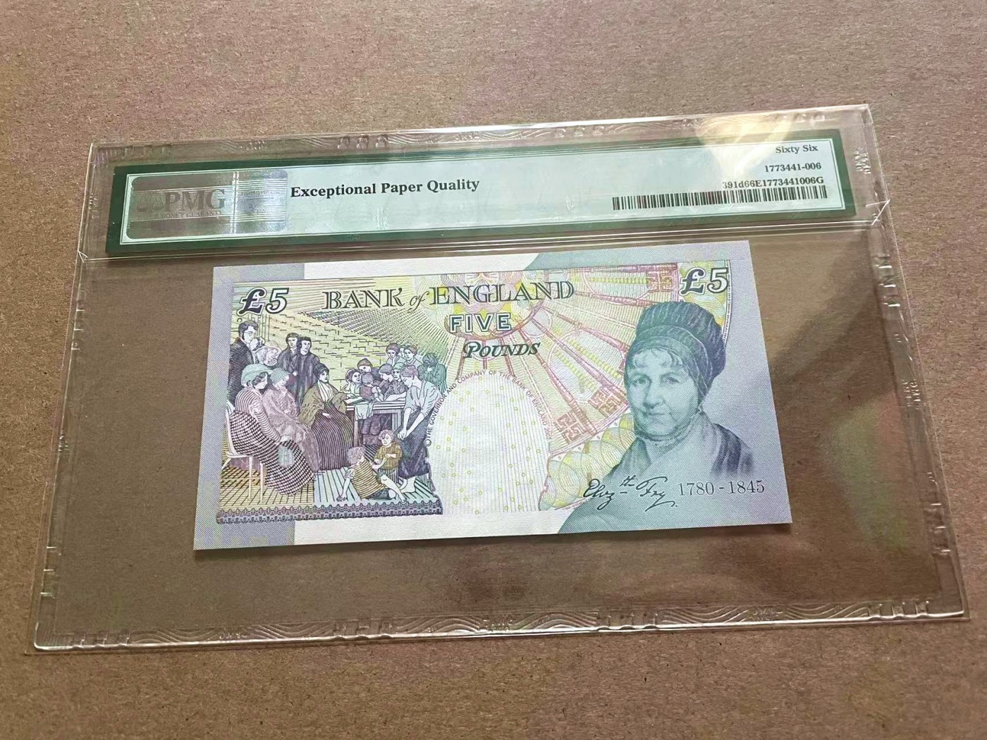 【Blue Auction】✨世界纸币精拍第409期【精】 【88尾无47】英国 2012年5镑 PMG66EPQ 