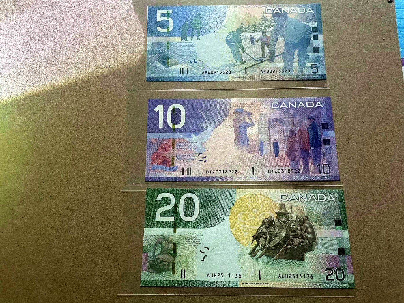 【Blue Auction】✨世界纸币精拍第409期【精】 【一组3张无47】加拿大 5-10-20元一组 全新UNC