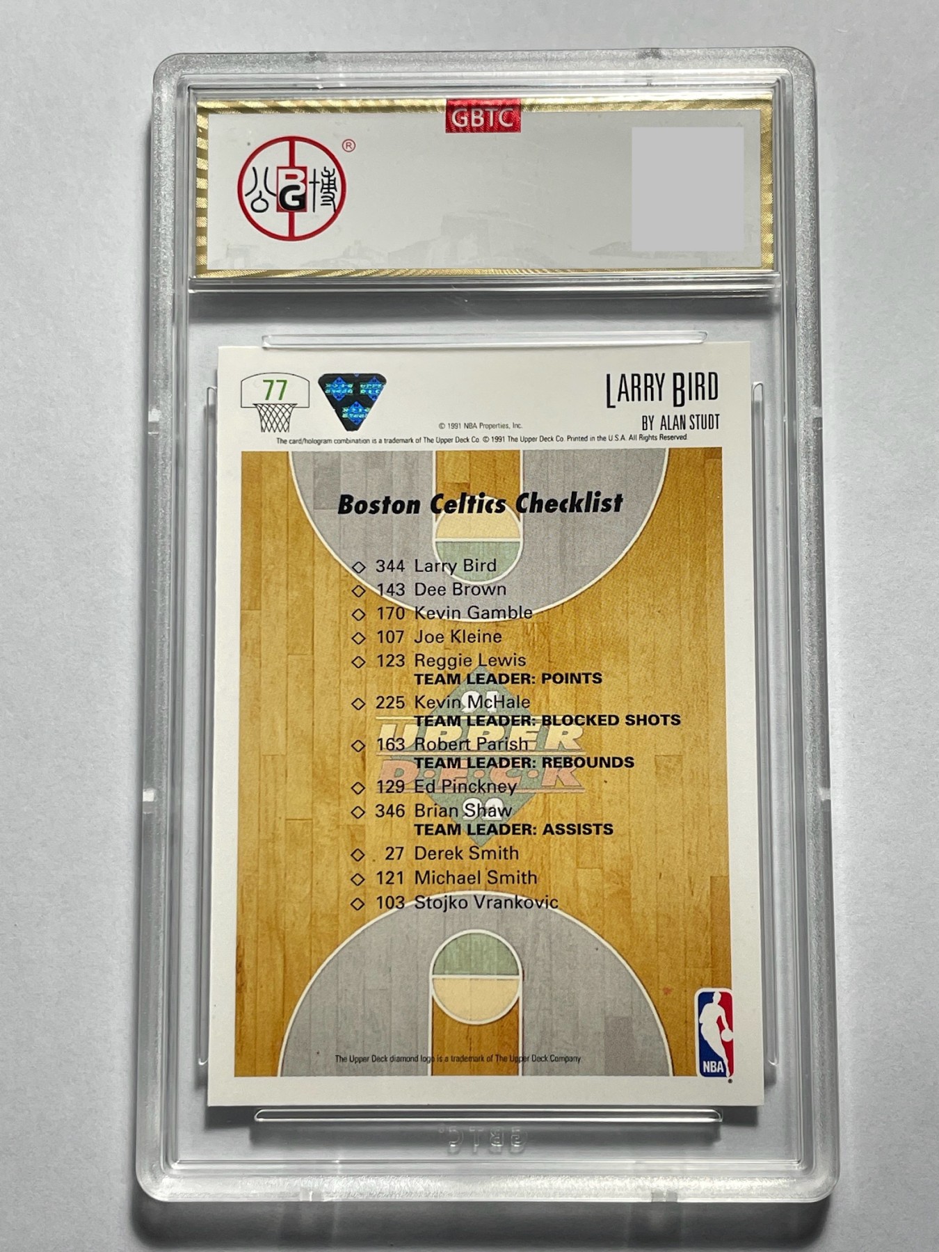 【德藏】卡牌拍卖第10期 ~喜迎2024年·荟萃场~【无每件最低收费！！！】 NBA 1991 UD 拉里.伯德 特卡 公博 8.5