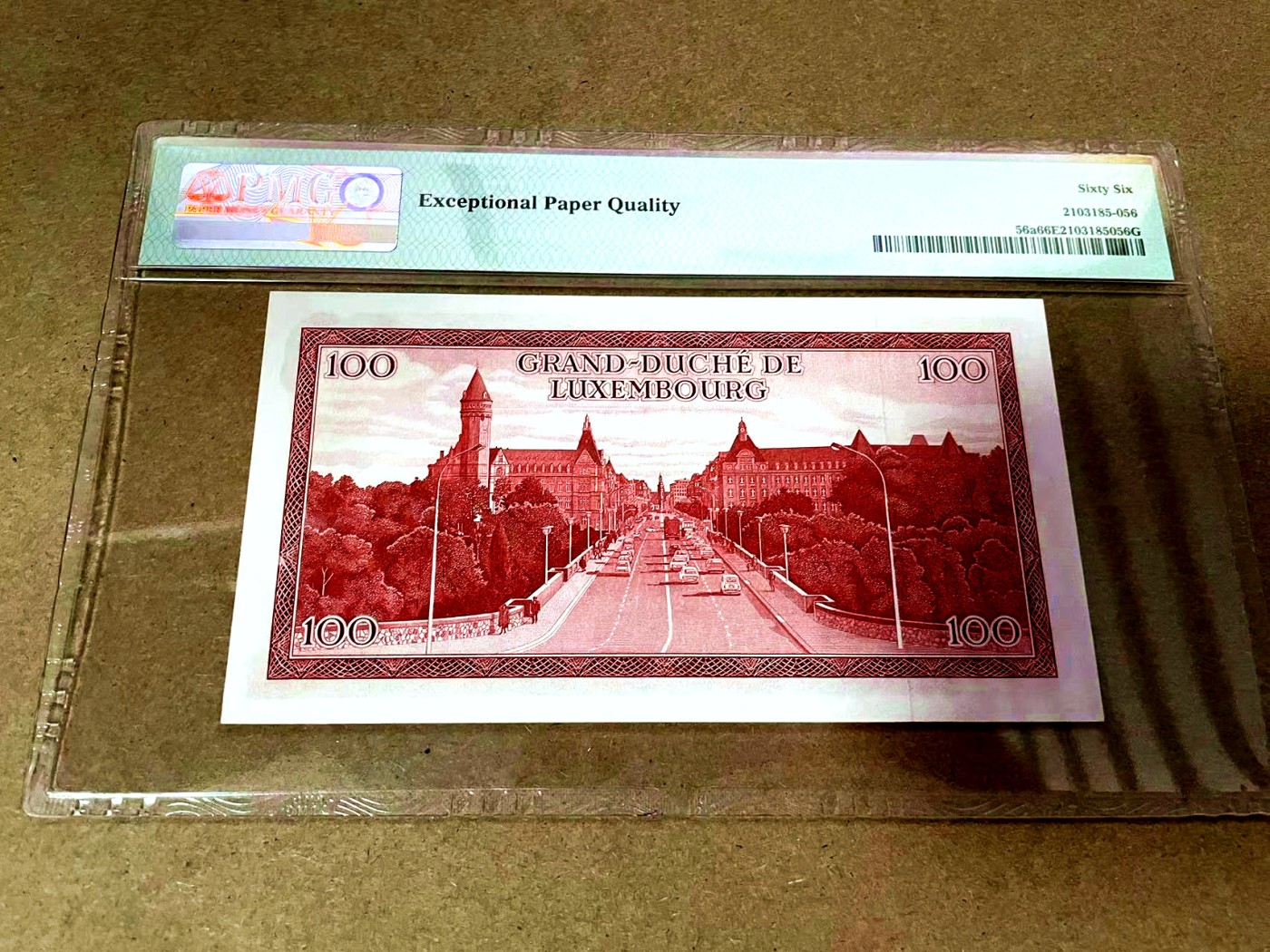 【Blue Auction】✨世界纸币精拍第409期【精】 卢森堡 1970年100法郎 PMG66EPQ 