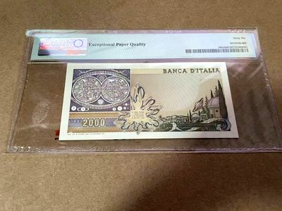 【Blue Auction】✨世界纸币精拍第409期【精】 意大利 1983年2000里拉 PMG66EPQ 