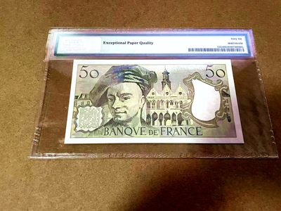 【Blue Auction】✨世界纸币精拍第409期【精】 法国 1990年50法郎 PMG66EPQ 