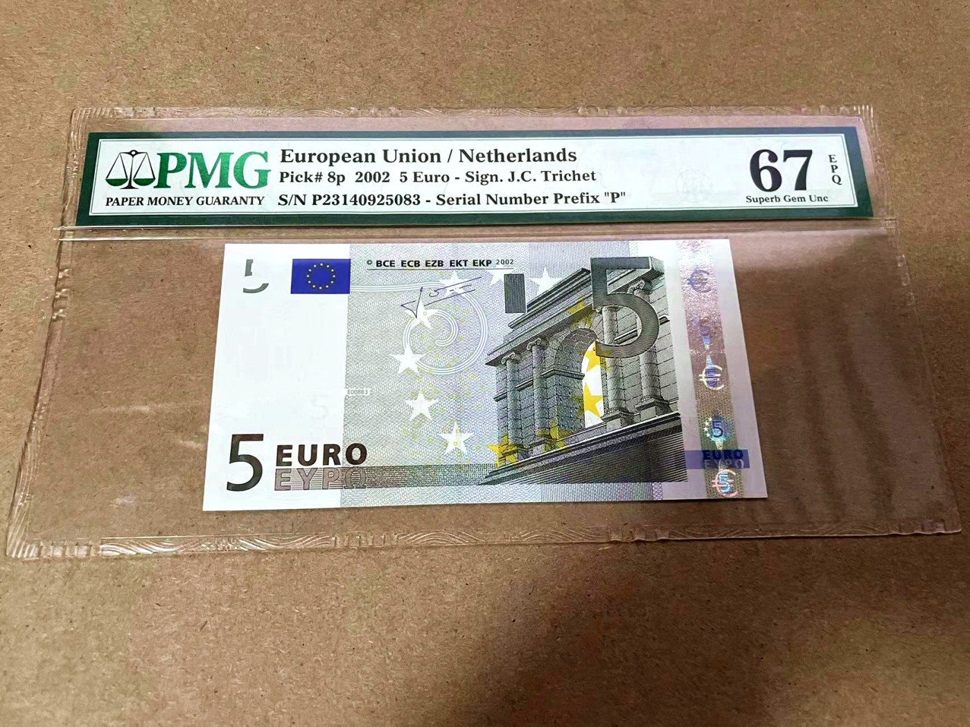 【Blue Auction】✨世界纸币精拍第409期【精】 欧盟 2002年5欧元 PMG67EPQ 二签