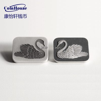 2020年萨摩亚发行黑天鹅2*1盎司高浮雕仿古阴阳复合纪念银币组合 - 2020年萨摩亚发行黑天鹅2*1盎司高浮雕仿古阴阳复合纪念银币组合
