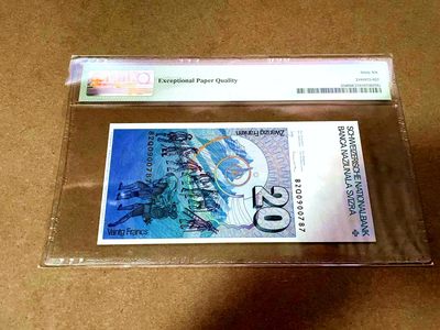 【Blue Auction】✨世界纸币精拍第409期【精】 瑞士 1982年20法郎 PMG66EPQ 