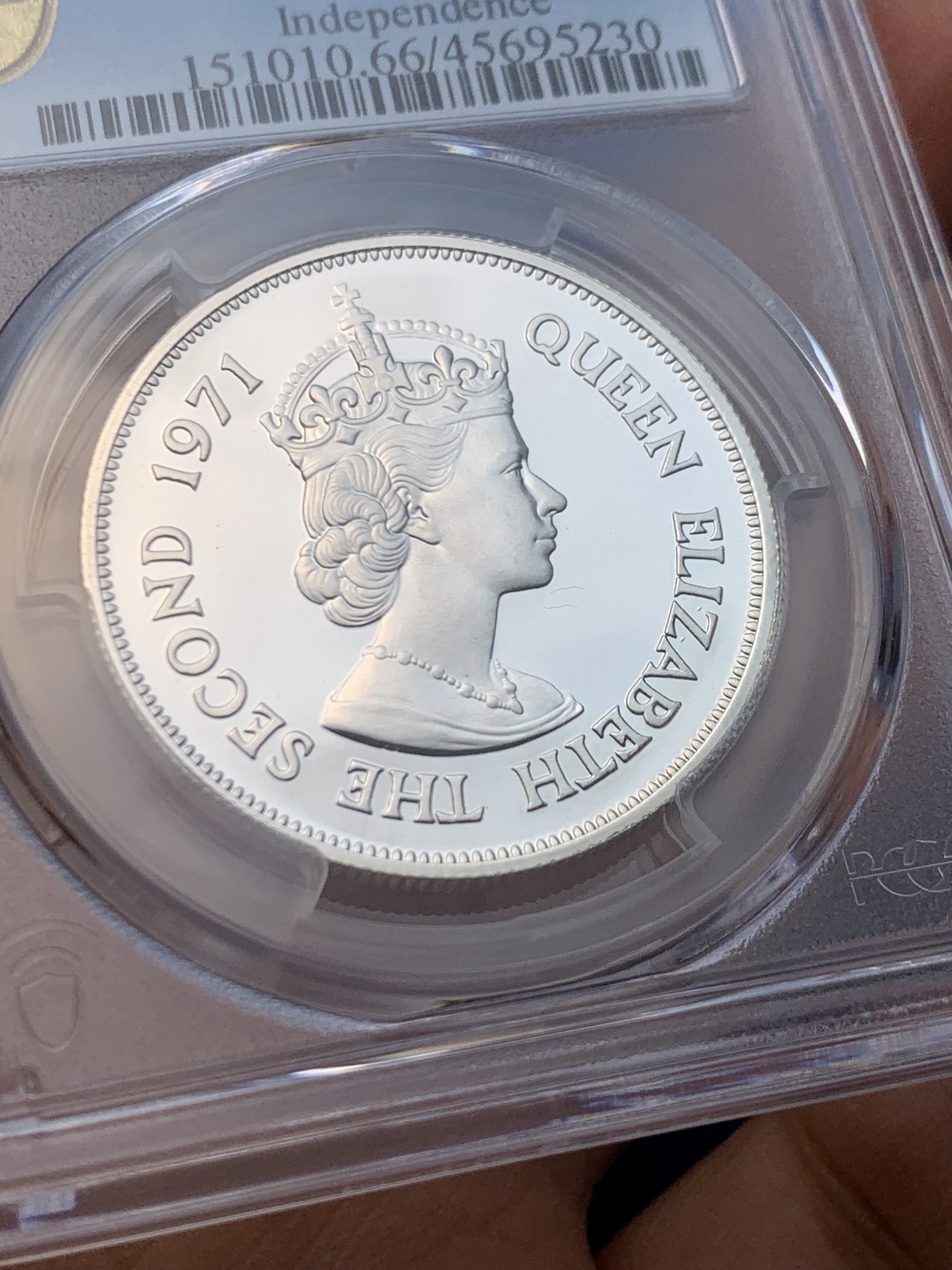 《竞宝斋》圣诞专辑  第二场  第228场 定制纪念章相赠 (全场顺丰包邮) PCGS-PR66DCAM 毛里求斯 1971年 10卢比 渡渡鸟精制银币 纪念毛里求斯独立 发行量仅750枚 PCGS广告币