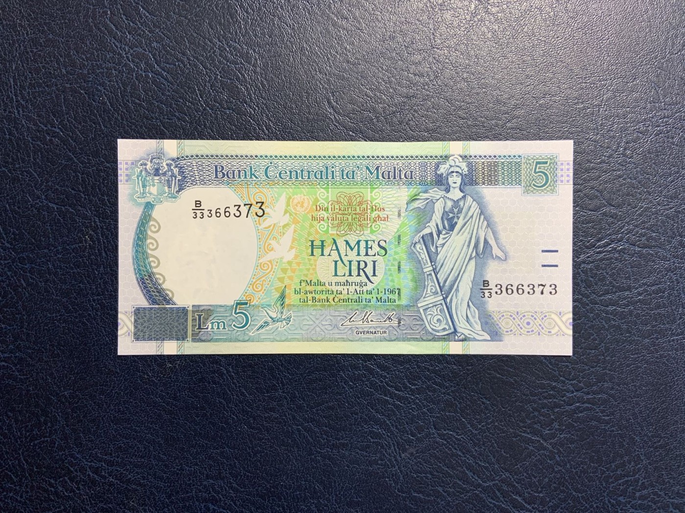 收藏联盟Quantum Auction 第313期拍卖  马耳他1994年5里拉 品相全新UNC 号码全程无47