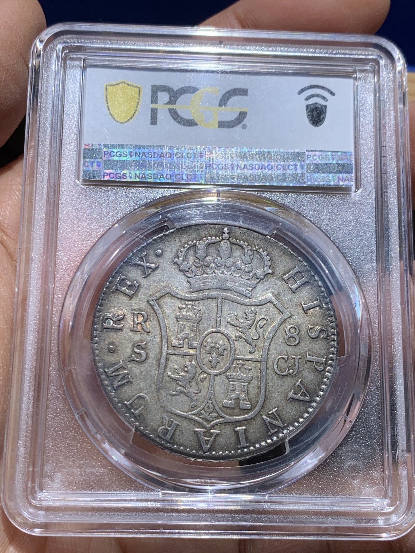 《竞宝斋》圣诞专辑  第一场  第227场 定制纪念章相赠 (全场顺丰包邮) PCGS AU53 西班牙1816本土8R大银币 稀少厂塞戈维亚唯一冠军分 版别和厂别都是最为稀少的 HA没有拍过这个版别