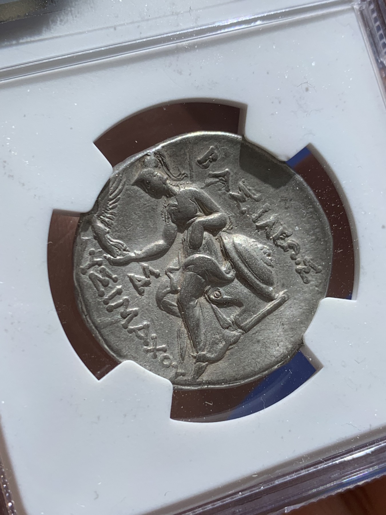 《竞宝斋》圣诞专辑  第一场  第227场 定制纪念章相赠 (全场顺丰包邮) NGC-XF 古希腊 公羊角亚历山大大帝 四德银币 打制满分，雕模艺术性好，眼睛囧囧有神，发丝飘逸，观赏性极佳！利马西科斯时期有名的造币厂