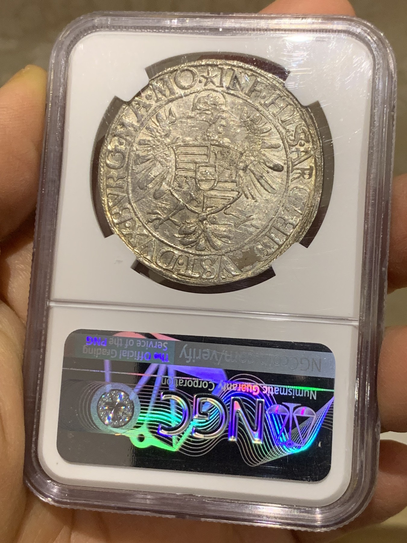 《竞宝斋》圣诞专辑  第二场  第228场 定制纪念章相赠 (全场顺丰包邮) NGC-MS63 神圣罗马帝国 1521-1564年打制 维也纳厂 斐迪南一世泰勒大银币 状态惊人