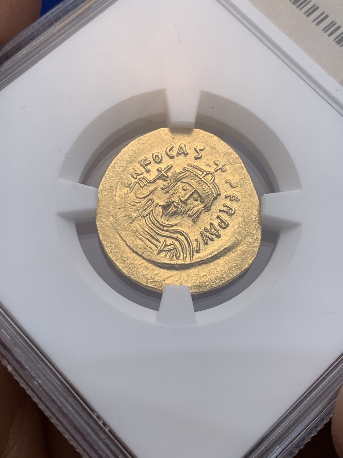 《竞宝斋》圣诞专辑  第一场  第227场 定制纪念章相赠 (全场顺丰包邮) NGC MS 4/5 5/5 拜占庭帝国福卡斯 索利多金币 极品分数 收藏级