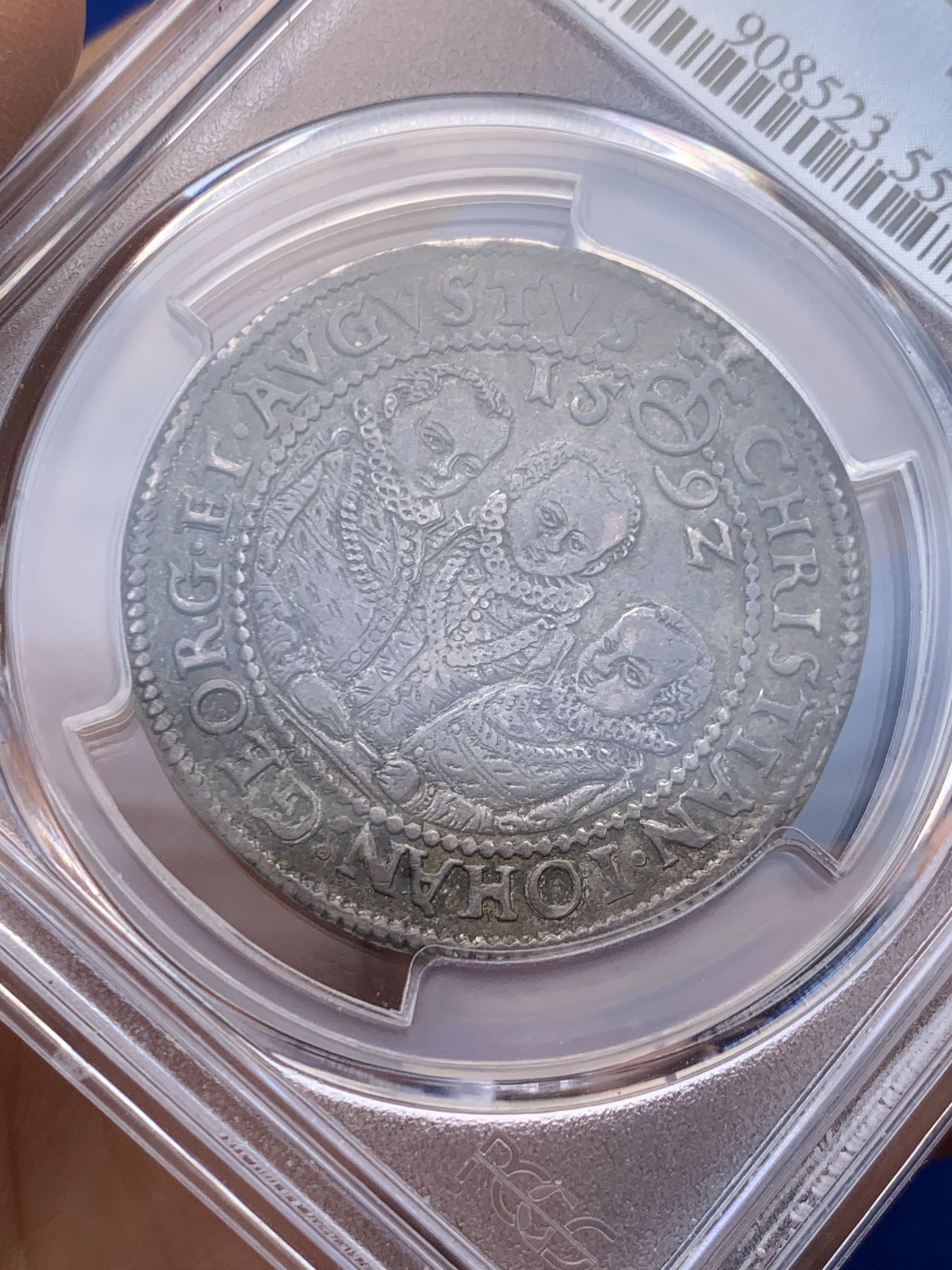 《竞宝斋》圣诞专辑  第一场  第227场 定制纪念章相赠 (全场顺丰包邮) PCGS AU55萨克森1592三兄弟半泰勒 PCGS唯一冠军