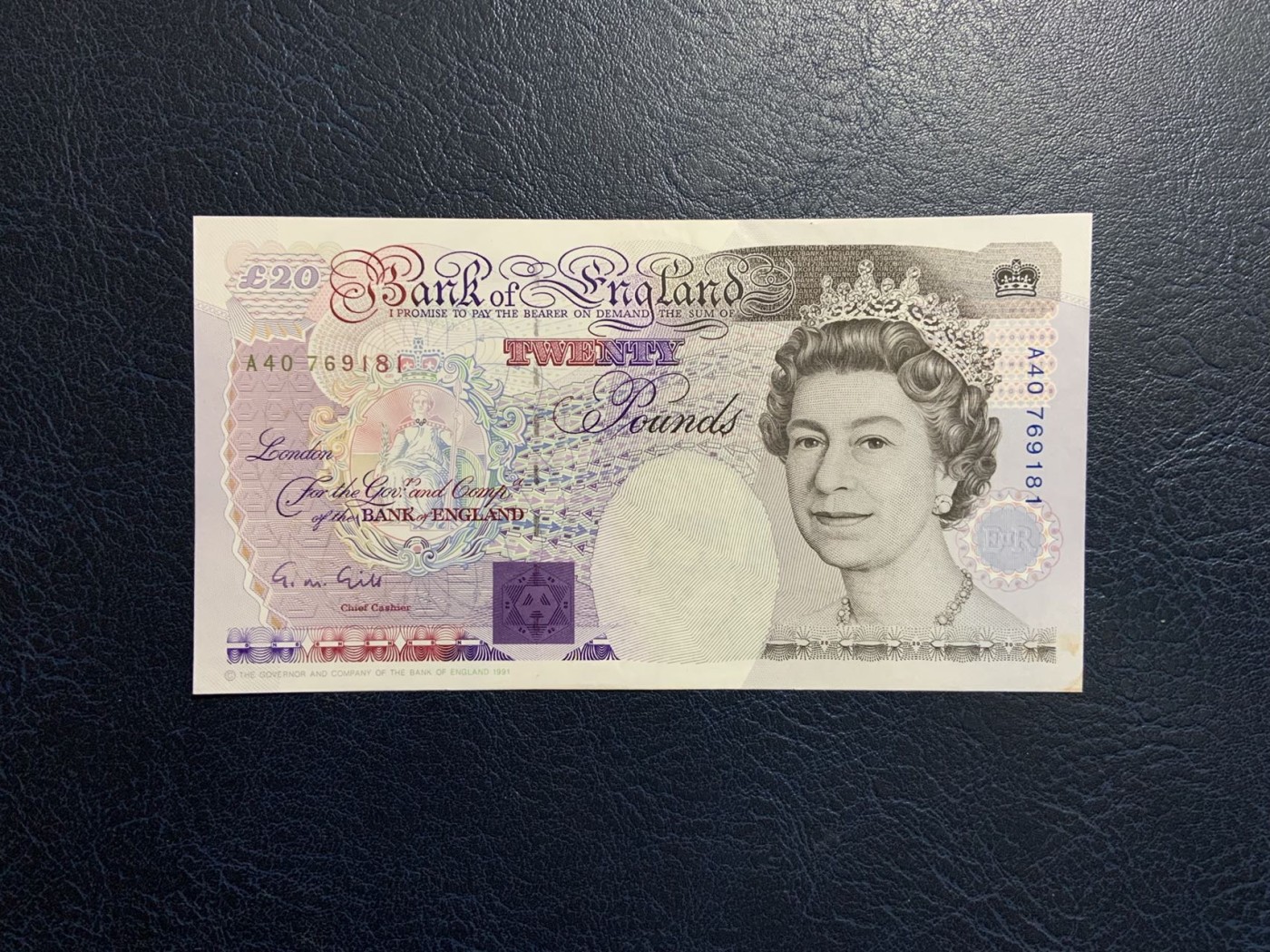 收藏联盟Quantum Auction 第313期拍卖  英国1991年版20镑 品相UNC- 物理学家法拉第