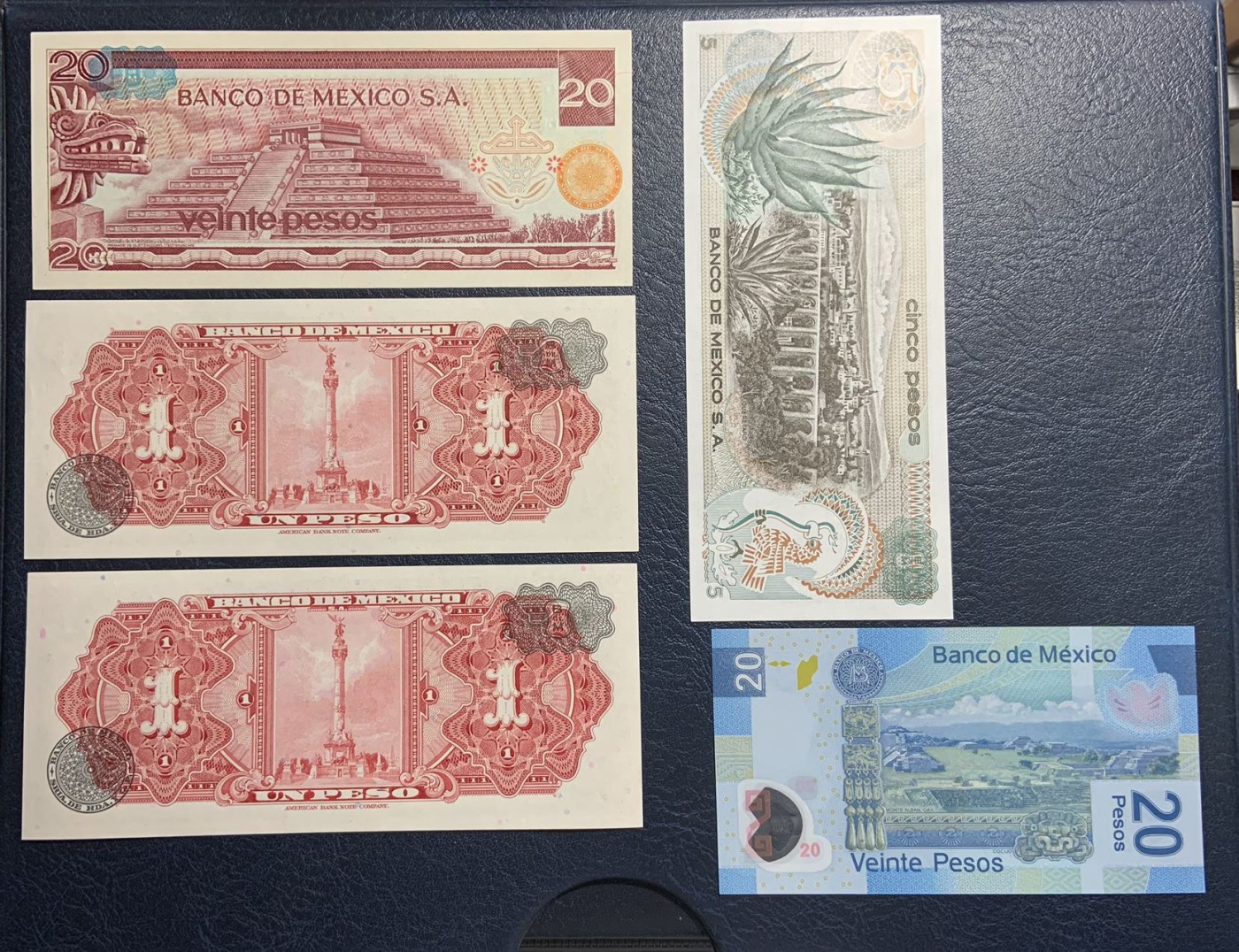 收藏联盟Quantum Auction 第313期拍卖  墨西哥1970-85年10到1000比索和2006年20比索 品相UNC