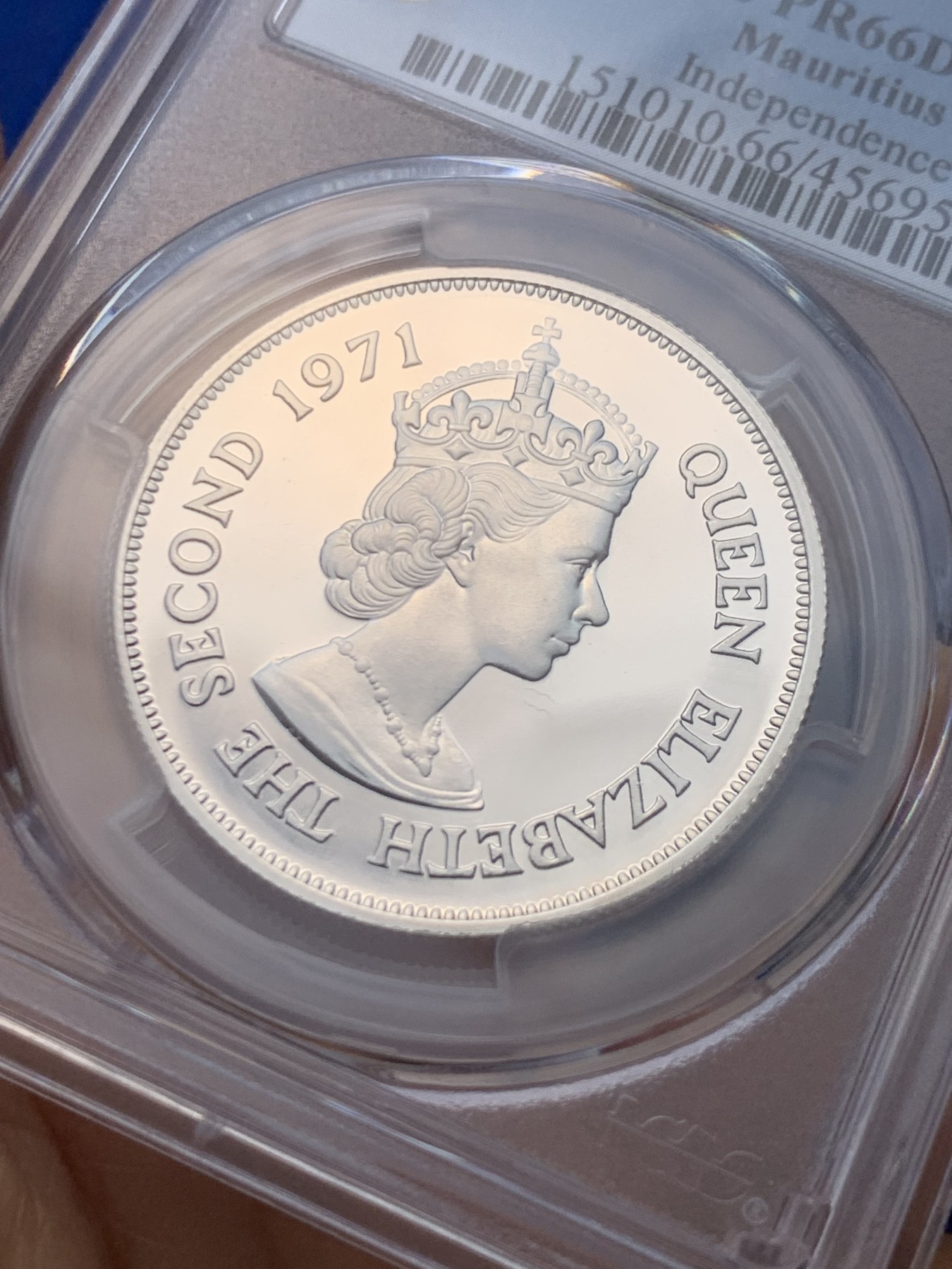 《竞宝斋》圣诞专辑  第二场  第228场 定制纪念章相赠 (全场顺丰包邮) PCGS-PR66DCAM 毛里求斯 1971年 10卢比 渡渡鸟精制银币 纪念毛里求斯独立 发行量仅750枚 PCGS广告币