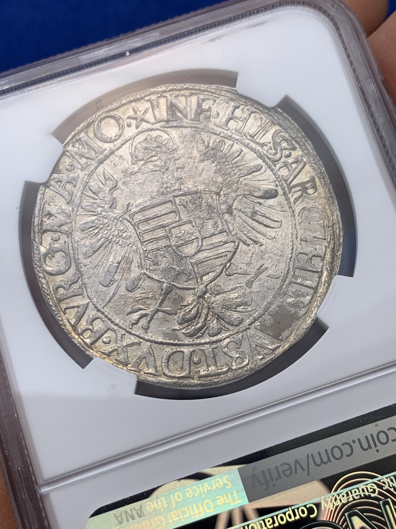 《竞宝斋》圣诞专辑  第二场  第228场 定制纪念章相赠 (全场顺丰包邮) NGC-MS63 神圣罗马帝国 1521-1564年打制 维也纳厂 斐迪南一世泰勒大银币 状态惊人